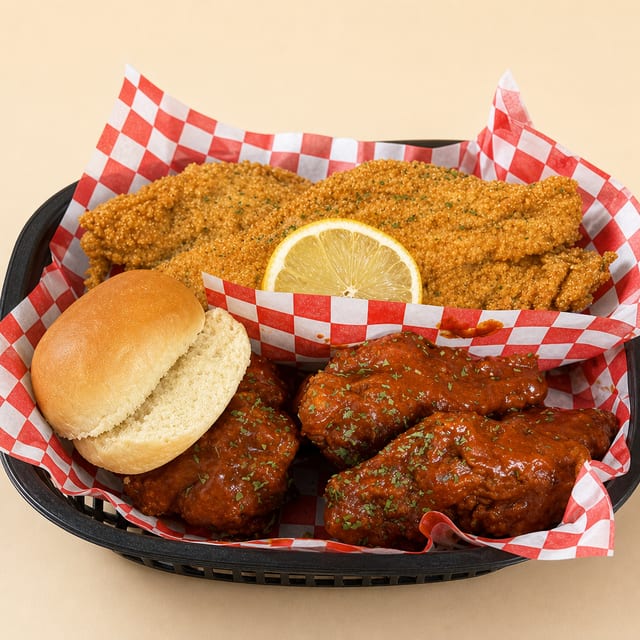 2 pc Catfish & 4 pc Wings.