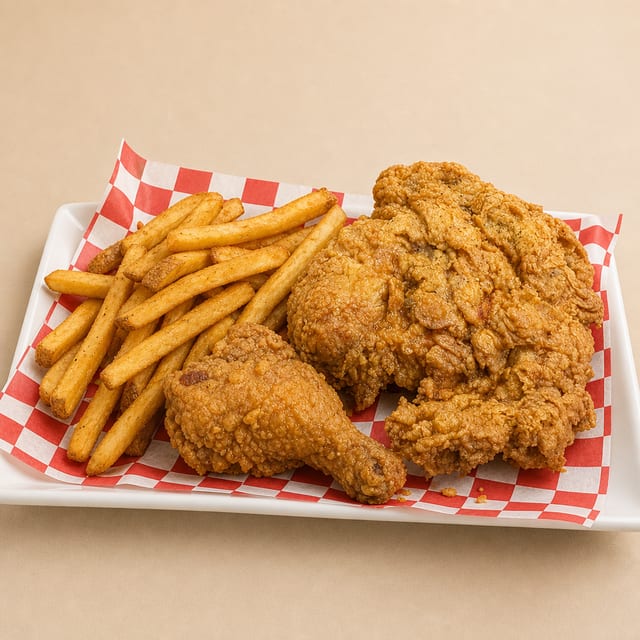 2 pc Dark and Medium fries.